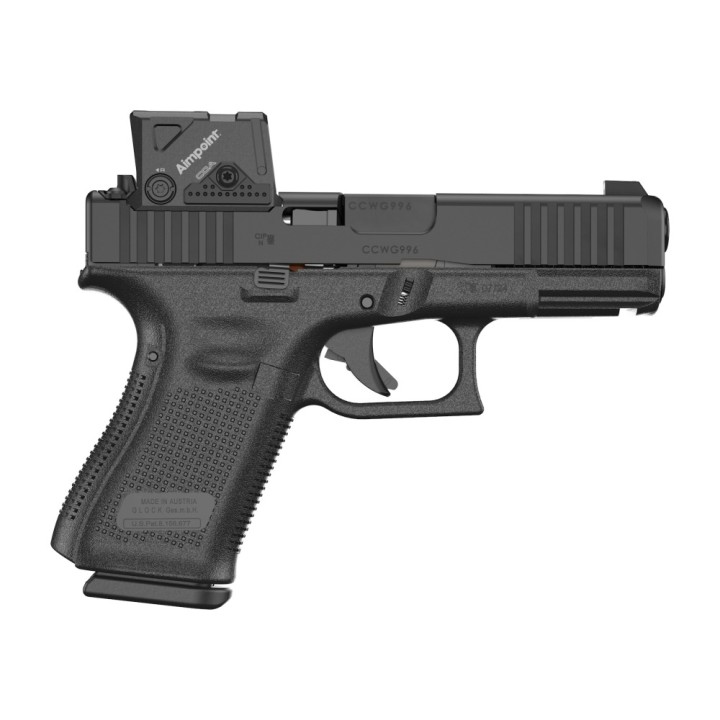 Pistole GLOCK 19 Gen5 (MOS/FS/Combo) A-Cut SET PR s kolimátorem Aimpoint r.9mm Para černý